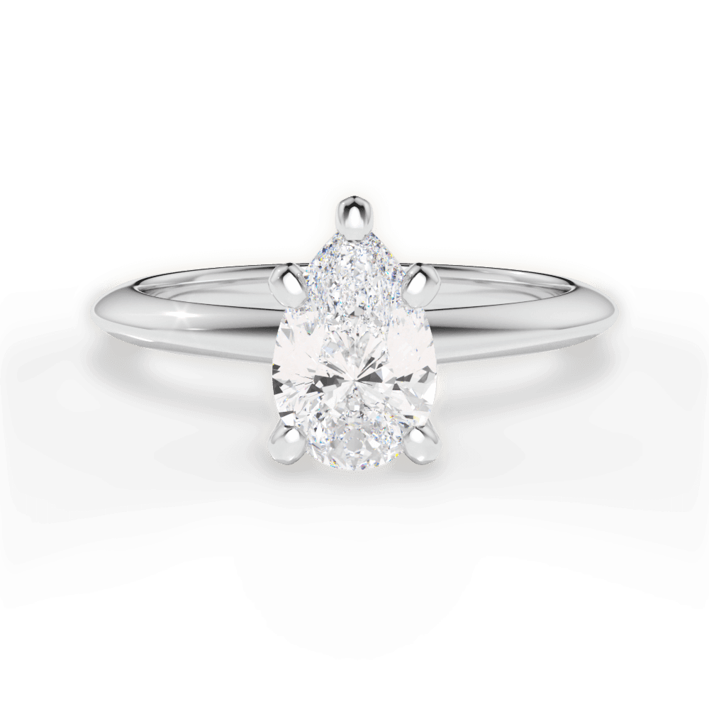 Alicia Pear Cut Lab Grown Diamond 14Kt White Gold Engagement Ring