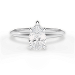 Alicia Pear Cut Lab Grown Diamond 18Kt White Gold Engagement Ring