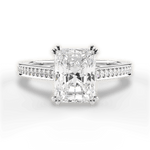 Denise Radiant Cut Lab Grown Diamond 14Kt White Gold Engagement Ring