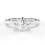 Ashley Oval Cut Lab Grown Diamond 18Kt White Gold Engagement Ring