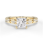 Gabriela Princess Cut Lab Grown Diamond 18Kt Yellow Gold Engagement Ring