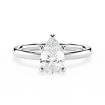 Angela Pear Cut Lab Grown Diamond 14Kt White Gold Engagement Ring