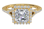 Judy Asscher Cut Lab Grown Diamond 18Kt Yellow Gold Engagement Ring