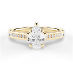 Elena Pear Cut Lab Grown Diamond 18Kt Yellow Gold Engagement Ring