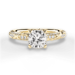 Josephine Cushion Cut Lab Grown Diamond 18Kt Yellow Gold Engagement Ring