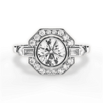 Jenna Round Cut Lab Grown Diamond 18Kt White Gold Engagement Ring
