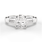 Brittany Oval Cut Lab Grown Diamond 18Kt White Gold Engagement Ring