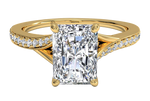 Elise Radiant Cut Lab Grown Diamond 18Kt Yellow Gold Engagement Ring