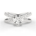 Lauren Heart Cut Lab Grown Diamond 18Kt White Gold Engagement Ring