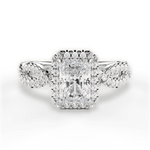 Latoya Radiant Cut Lab Grown Diamond 18Kt White Gold Engagement Ring