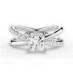 Jennifer Princess Cut Lab Grown Diamond 18Kt White Gold Engagement Ring