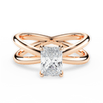 Ada Radiant Cut Lab Grown Diamond 18Kt Rose Gold Engagement Ring