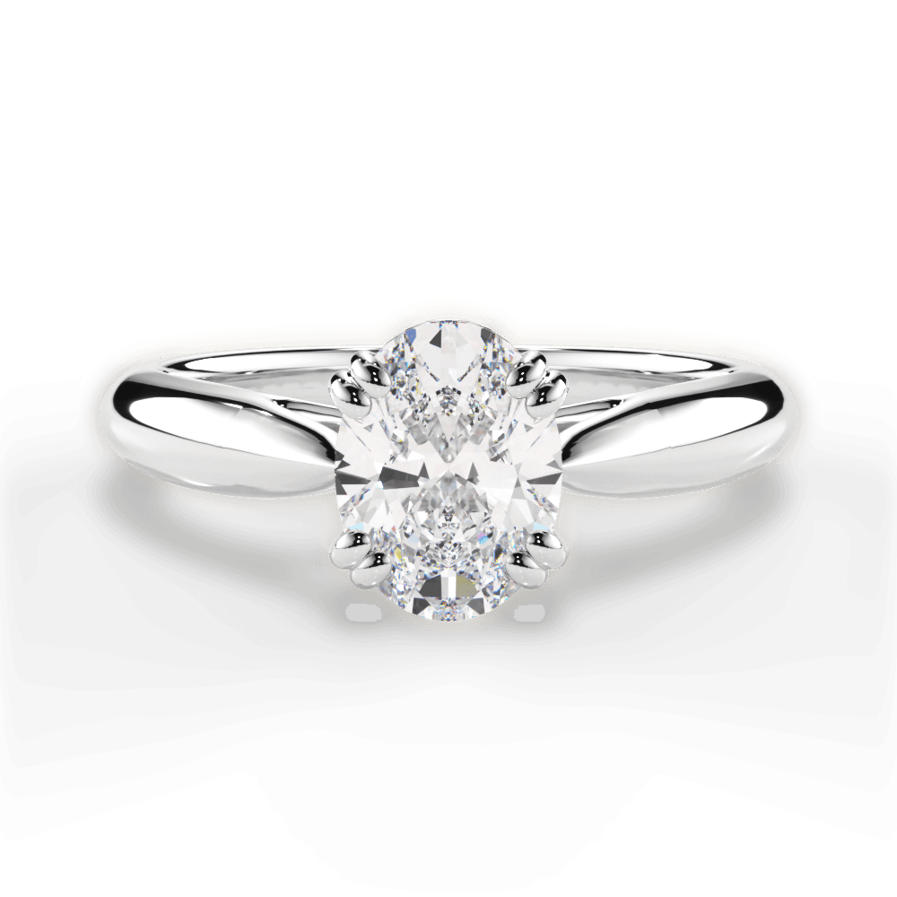 Camila Oval Cut Lab Grown Diamond 14Kt White Gold Engagement Ring