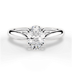 Camila Oval Cut Lab Grown Diamond Platinum Engagement Ring