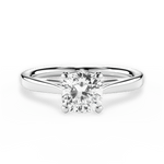 Angie Cushion Cut Lab Grown Diamond 14Kt White Gold Engagement Ring