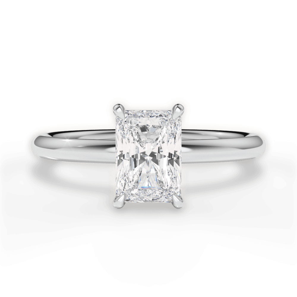 Brenda Radiant Cut Lab Grown Diamond 18Kt White Gold Engagement Ring